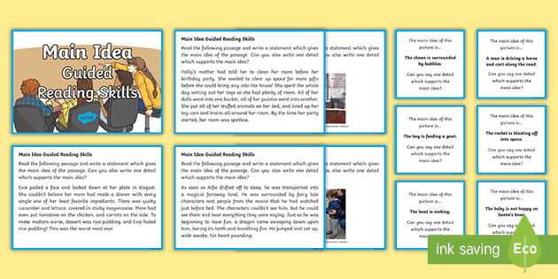 main ideas worksheets