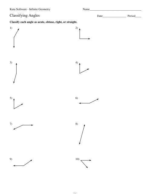 kuta geometry worksheets