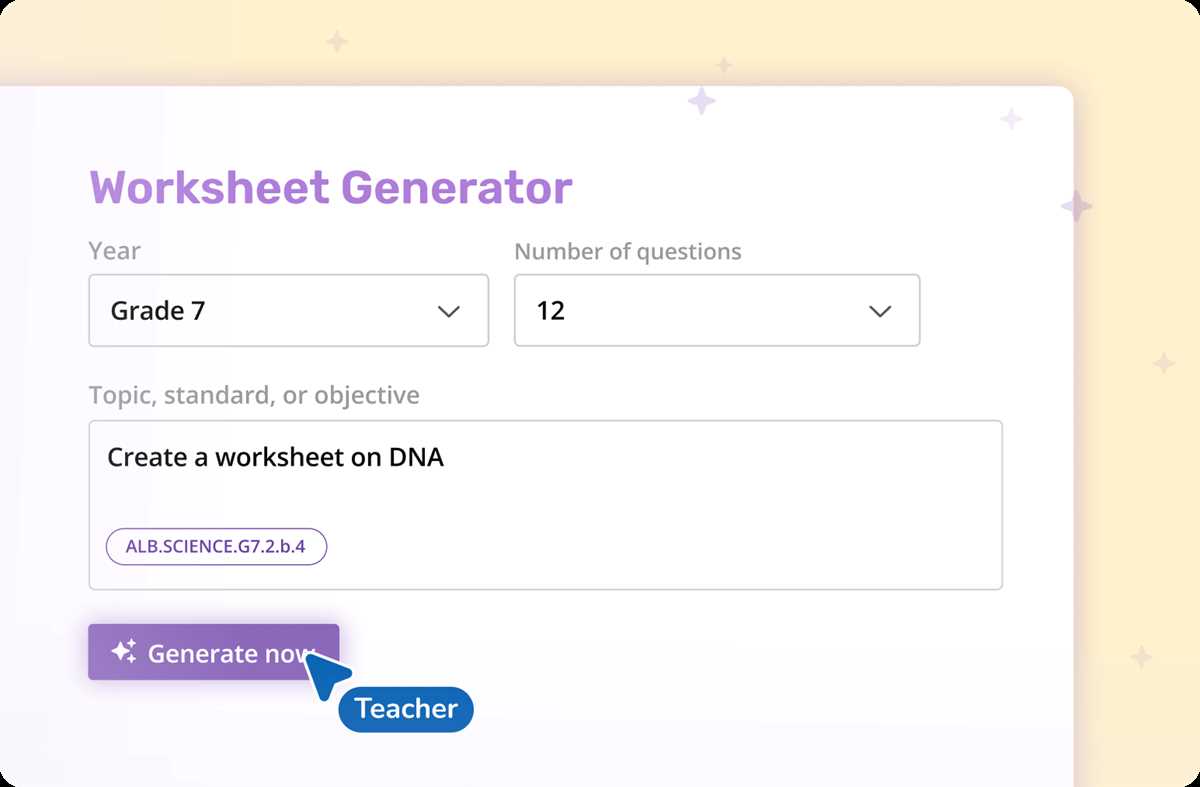 generate worksheet