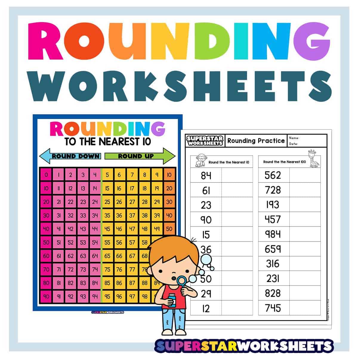 adding and rounding worksheets