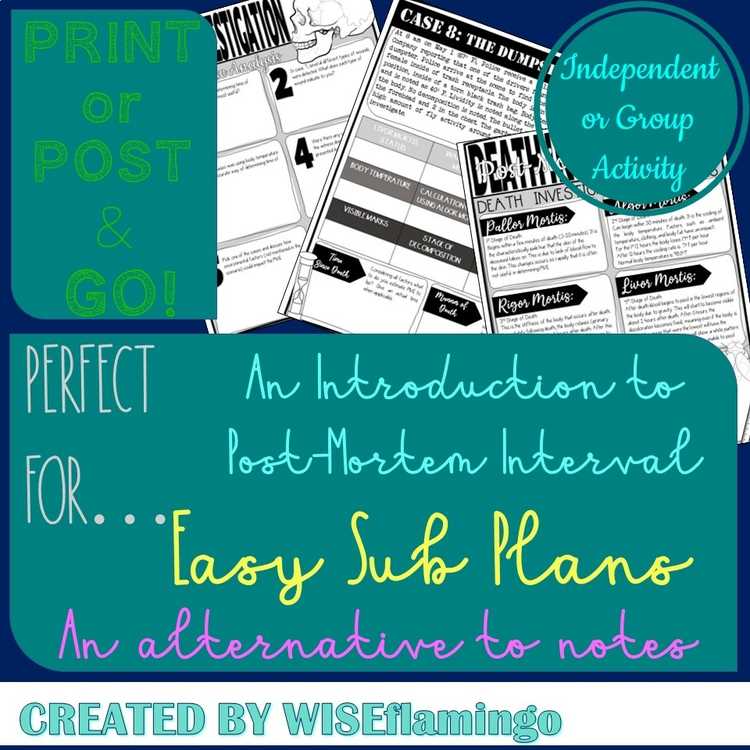 calculating post mortem interval worksheet