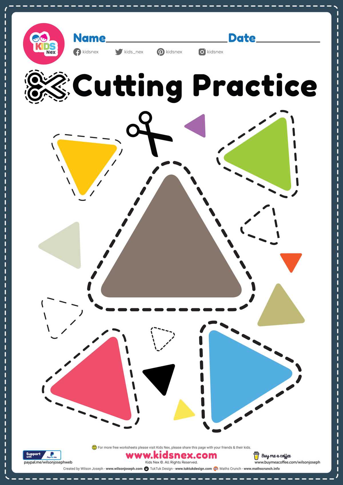 scissor worksheets for preschoolers