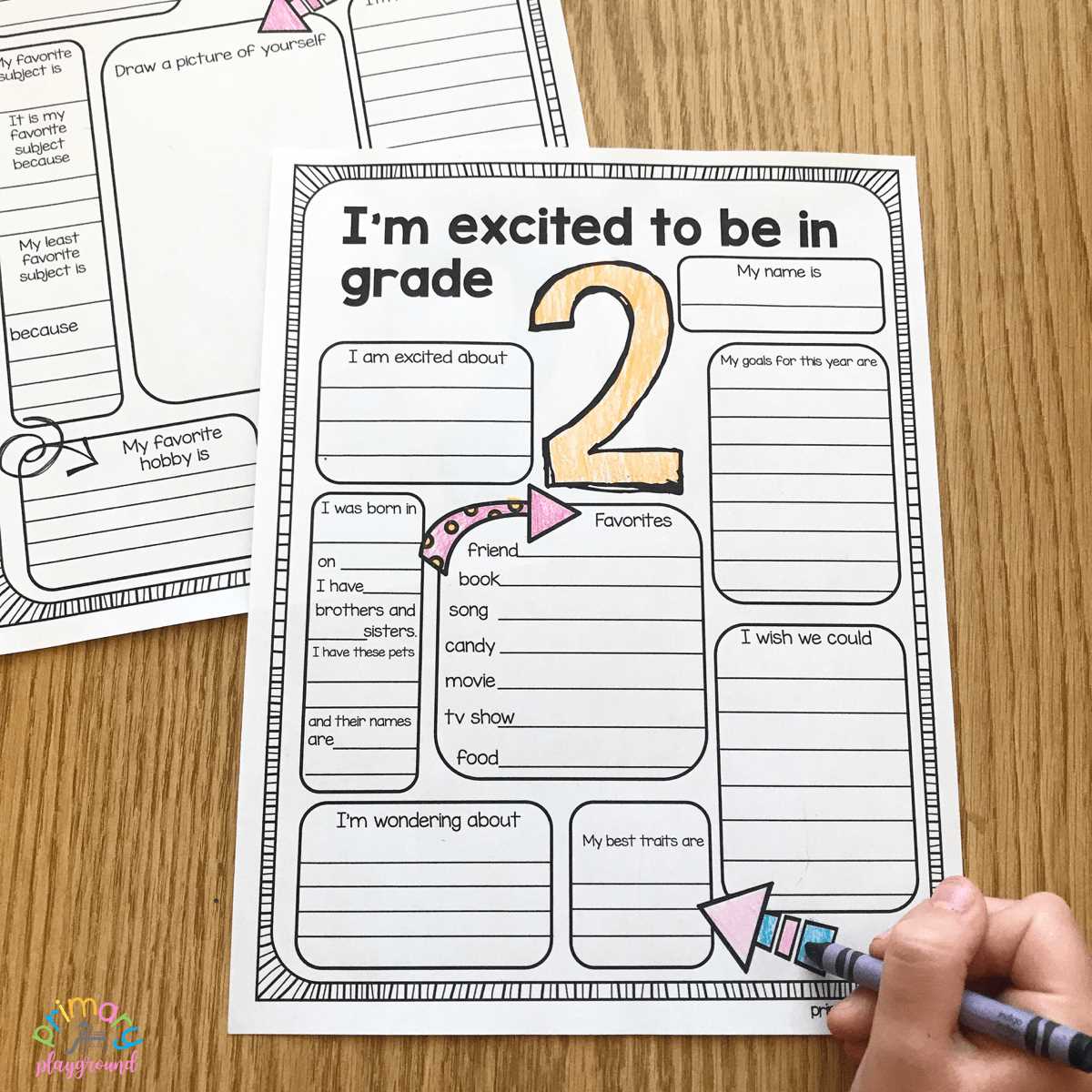 all about me worksheet first grade