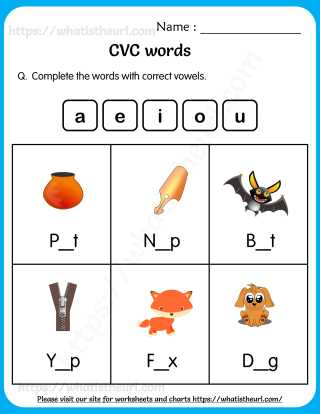 cvc words worksheets for grade 1