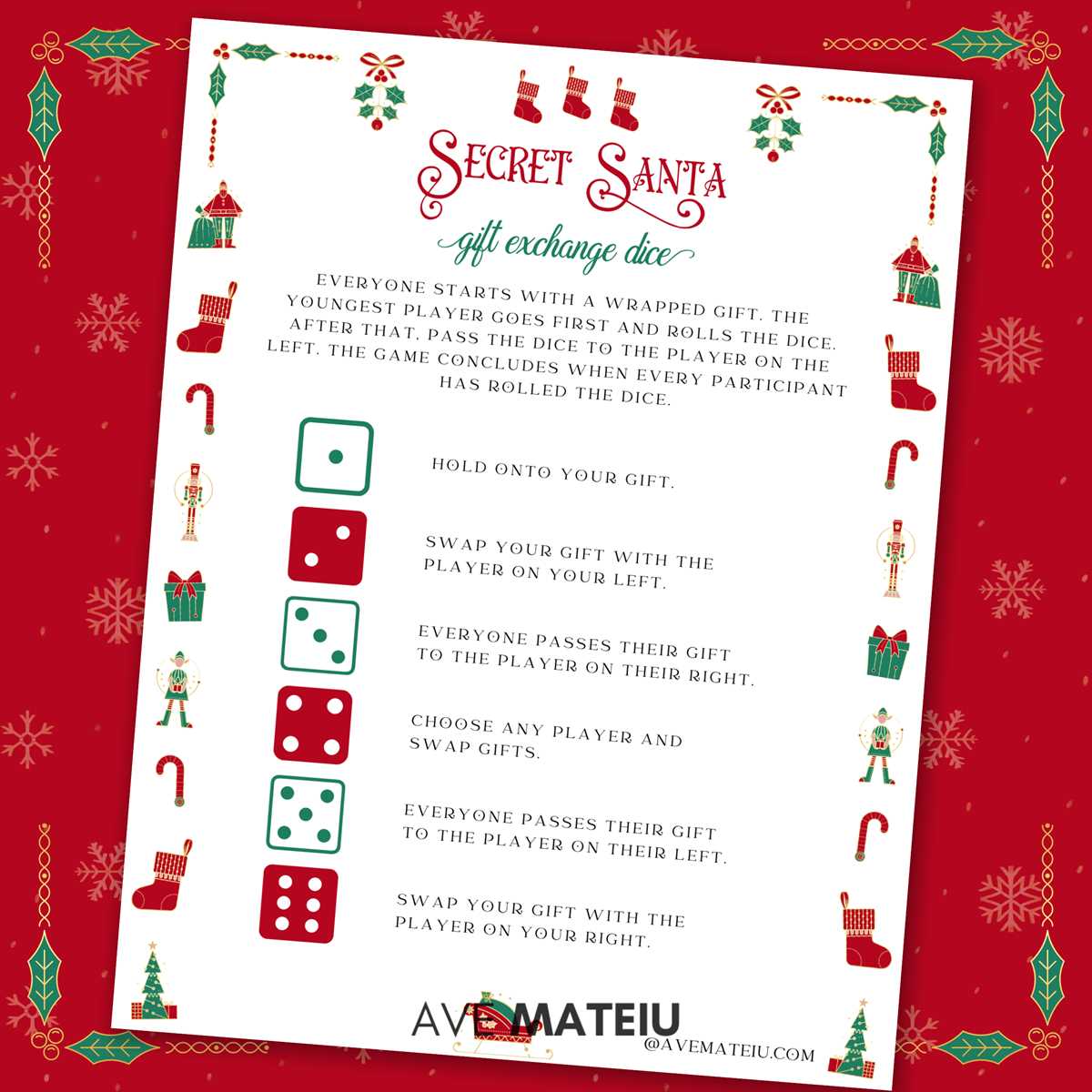 secret santa worksheet
