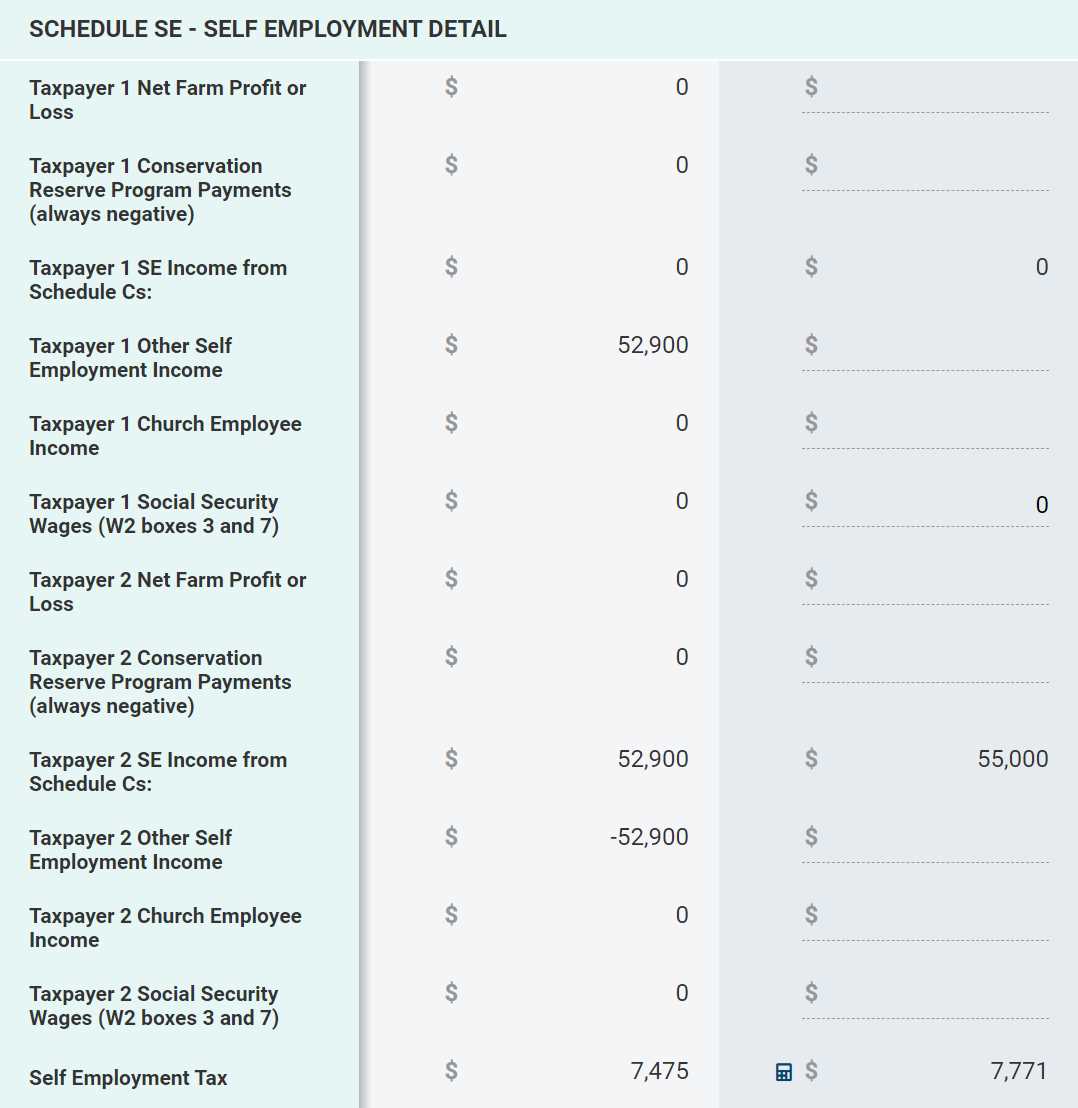 self employed income calculation worksheet