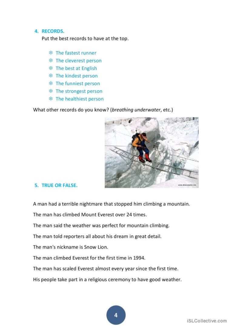 everest worksheet
