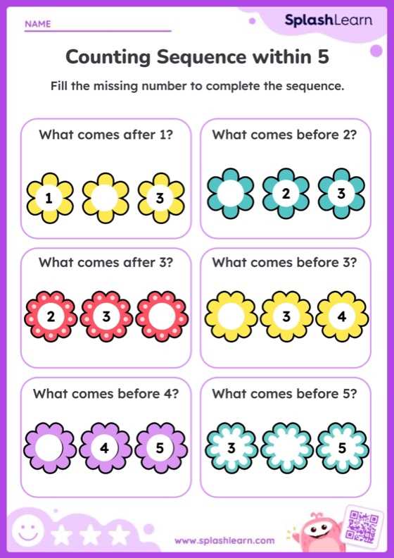 sequence of numbers worksheet