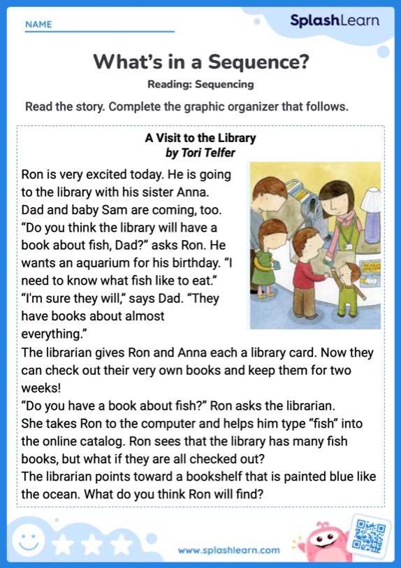 sequencing a story worksheet