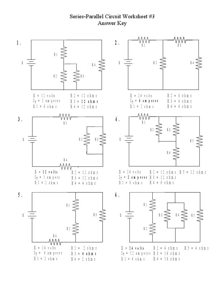 series parallel circuit worksheet