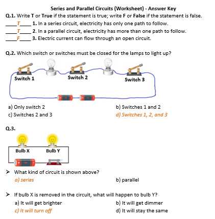 series parallel circuit worksheet