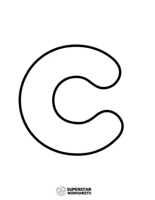 tracing letter c worksheets
