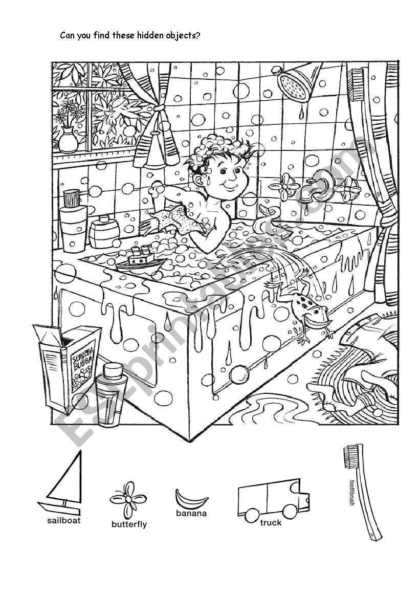 find the objects in the picture worksheets