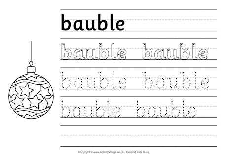christmas cursive writing worksheets