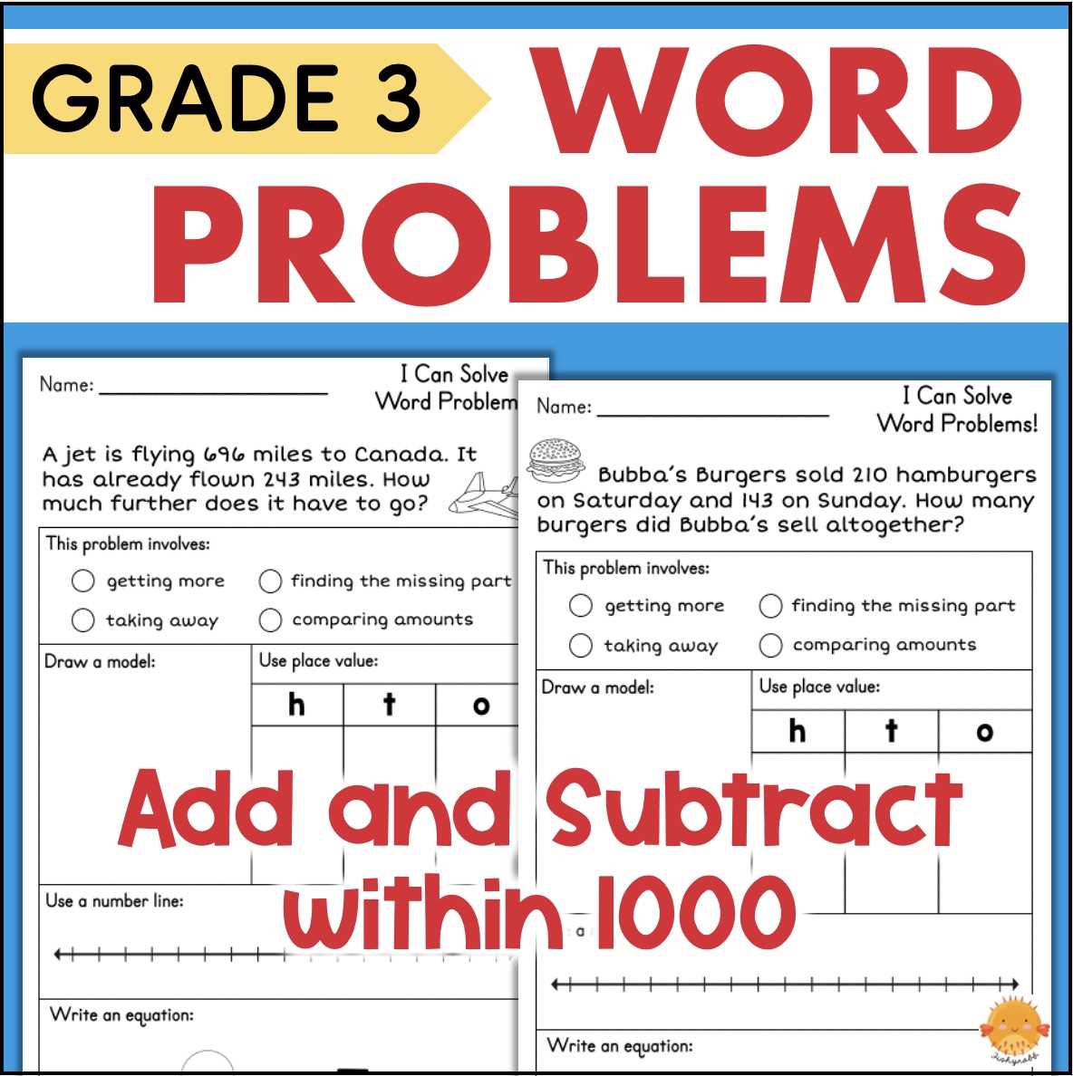 subtraction and addition word problems worksheets