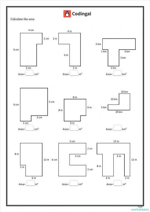 area of an irregular polygon worksheet