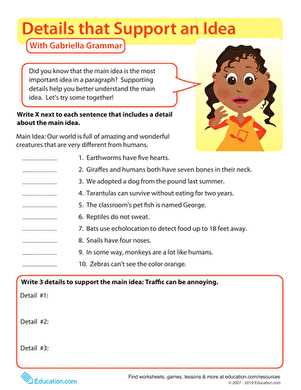 main idea with supporting details worksheets main idea with supporting details worksheets