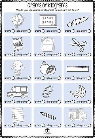 adding grams and kilograms worksheet