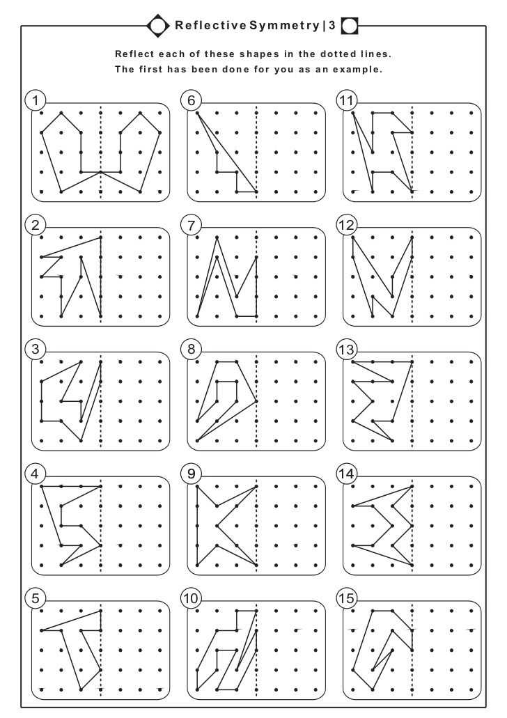 shape reflection worksheet