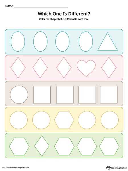 shapes kindergarten worksheet