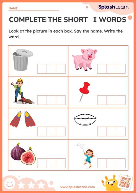 short i words worksheet