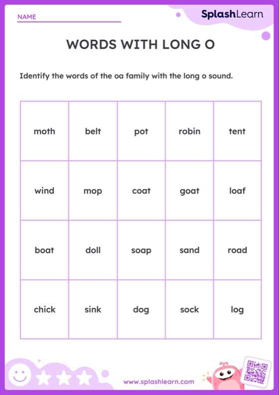 short o and long o worksheets