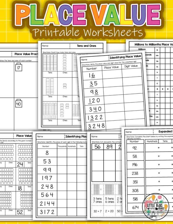 value place value worksheets value place value worksheets