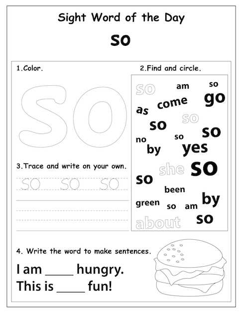 sight word go worksheet