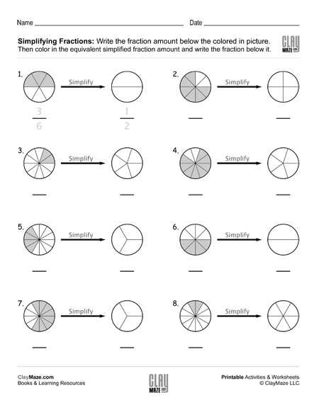 simplify worksheet