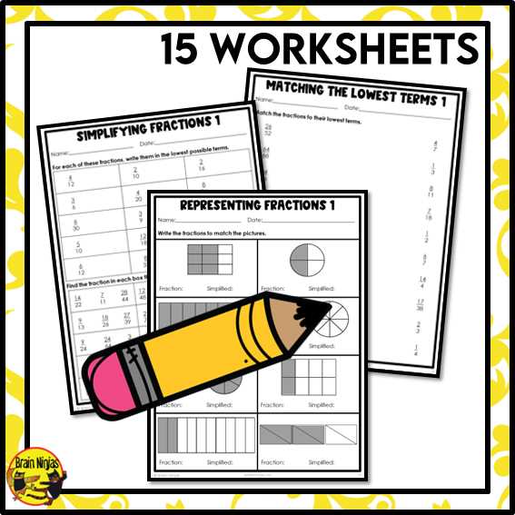 simplifying fractions worksheet