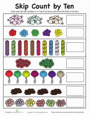 skip counting by 10s worksheets