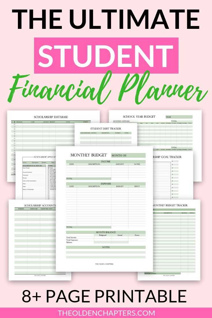 financial planning worksheets