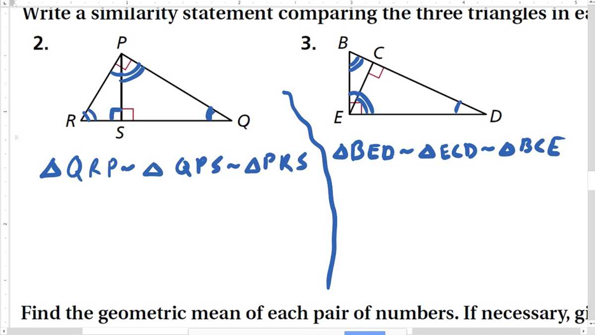 geometric mean worksheet