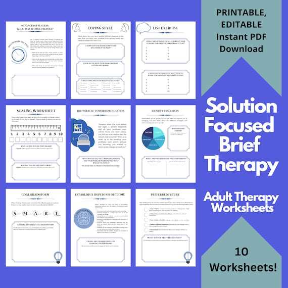 solution focused brief therapy worksheets