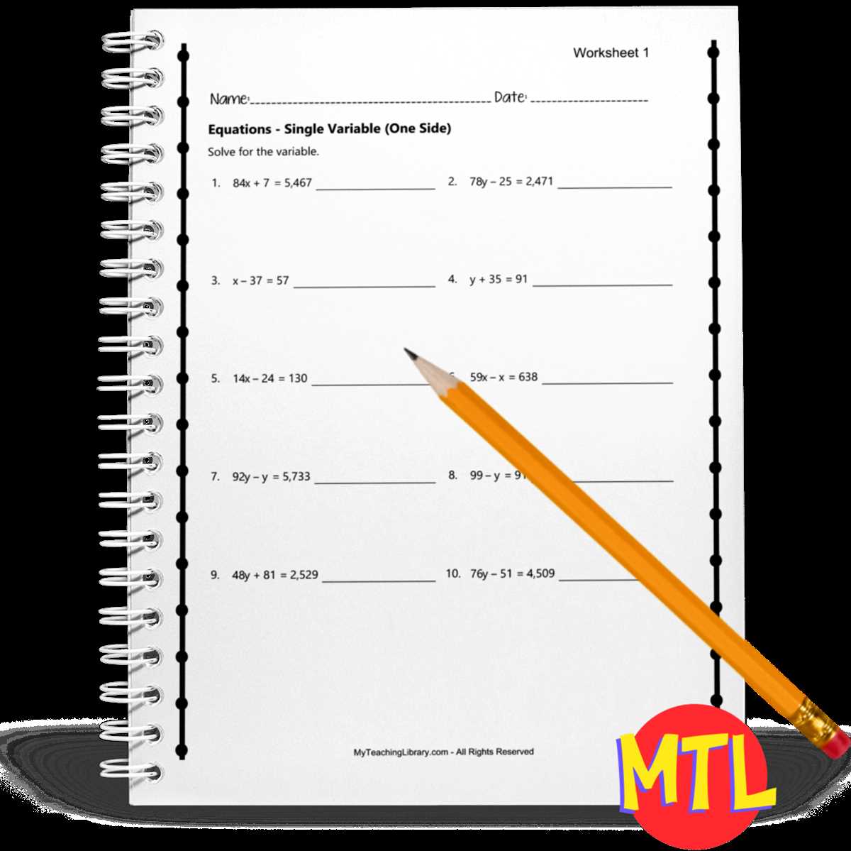 solving multi step equations worksheets