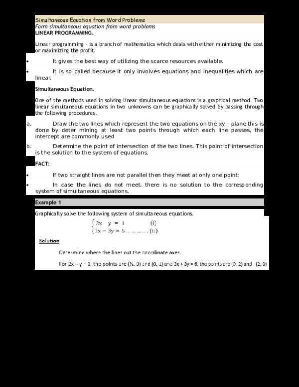 solving systems of equations word problems worksheet