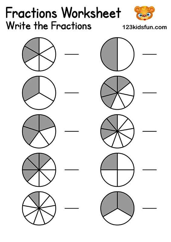 basic fractions worksheets
