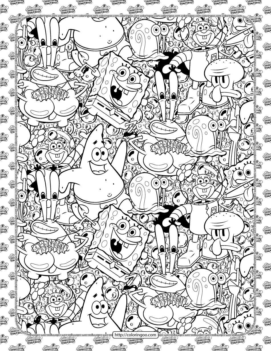 spongebob coloring worksheets