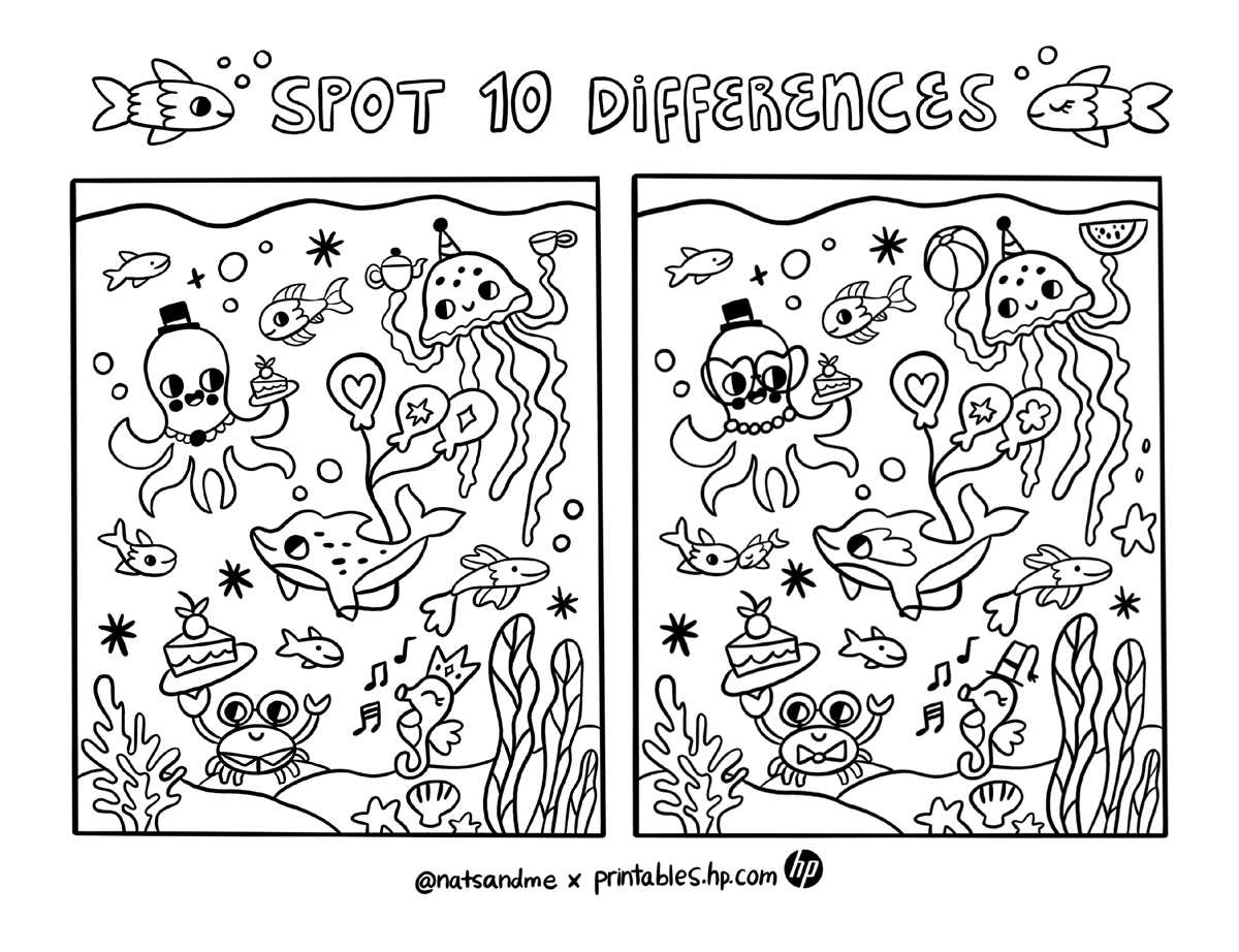 spot the difference worksheets