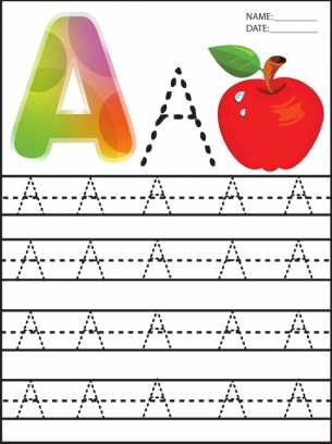 free letter a worksheets for preschool