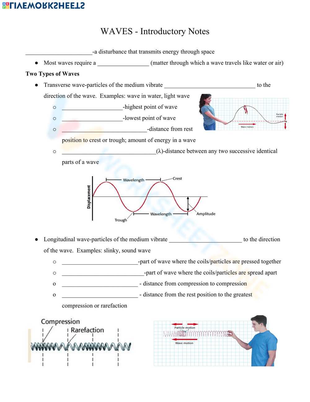 worksheet waves