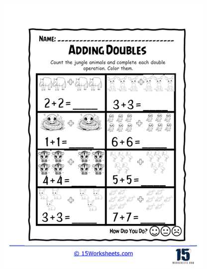 doubles worksheets