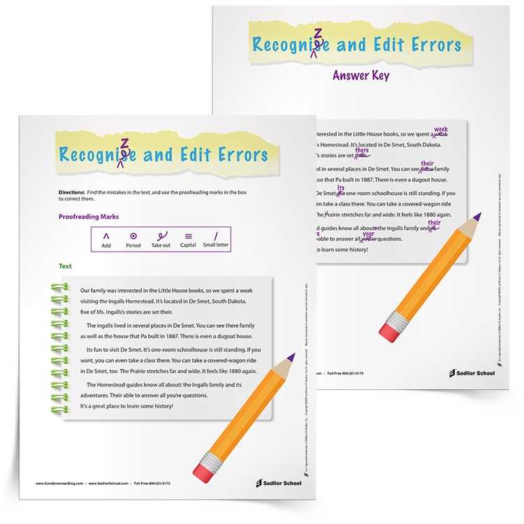 practice revising and editing worksheets