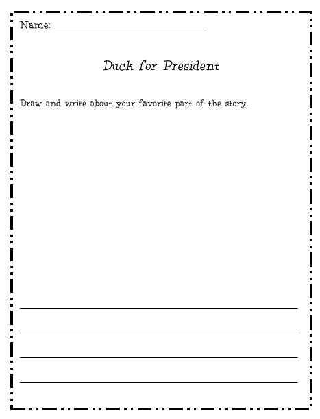 duck for president worksheets