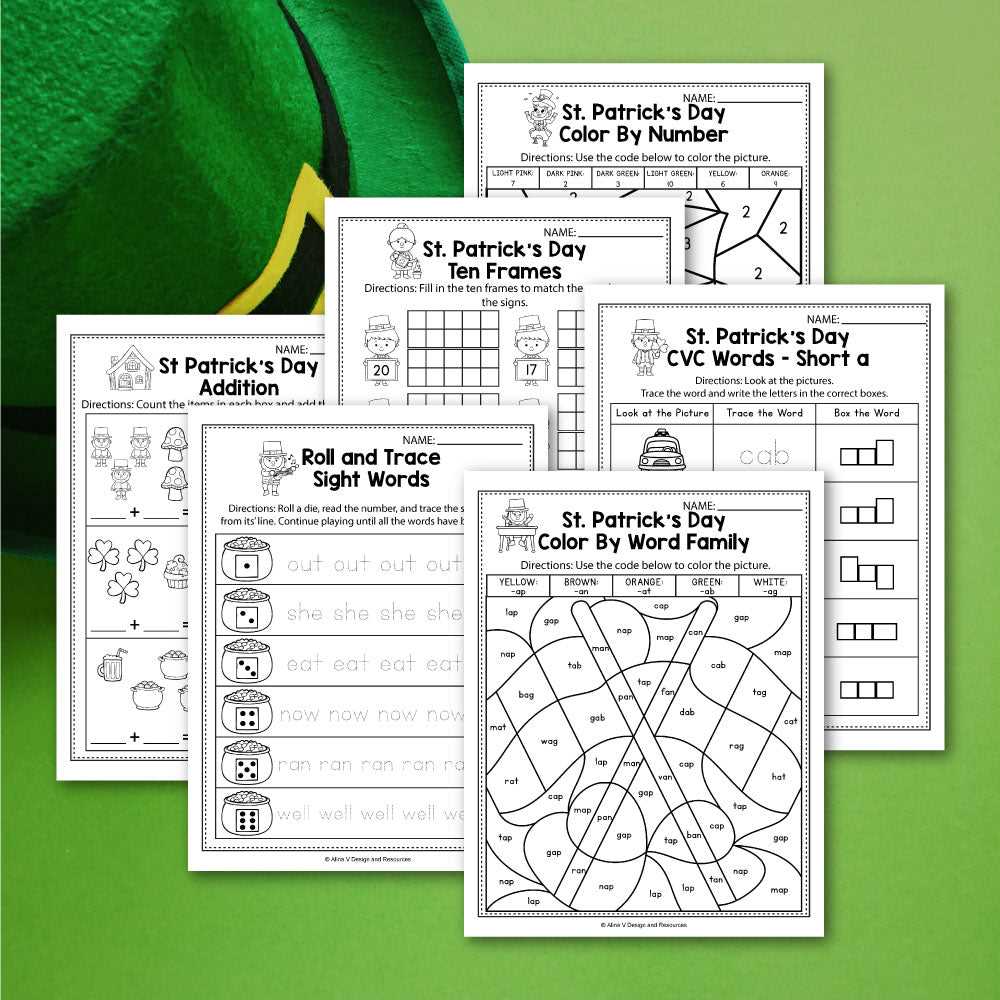 st patricks day worksheets