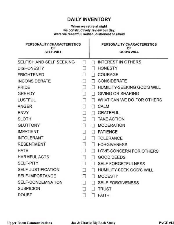 step four worksheets
