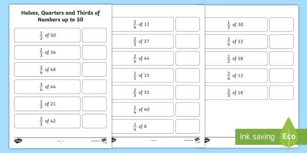 counting in halves worksheet