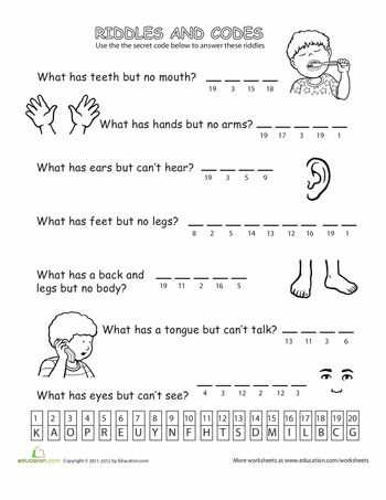 hidden message worksheet
