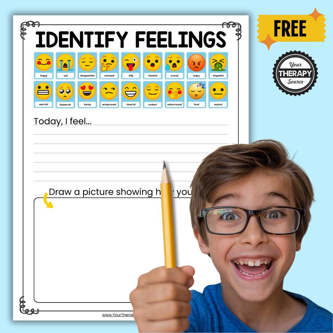 identify feelings worksheet