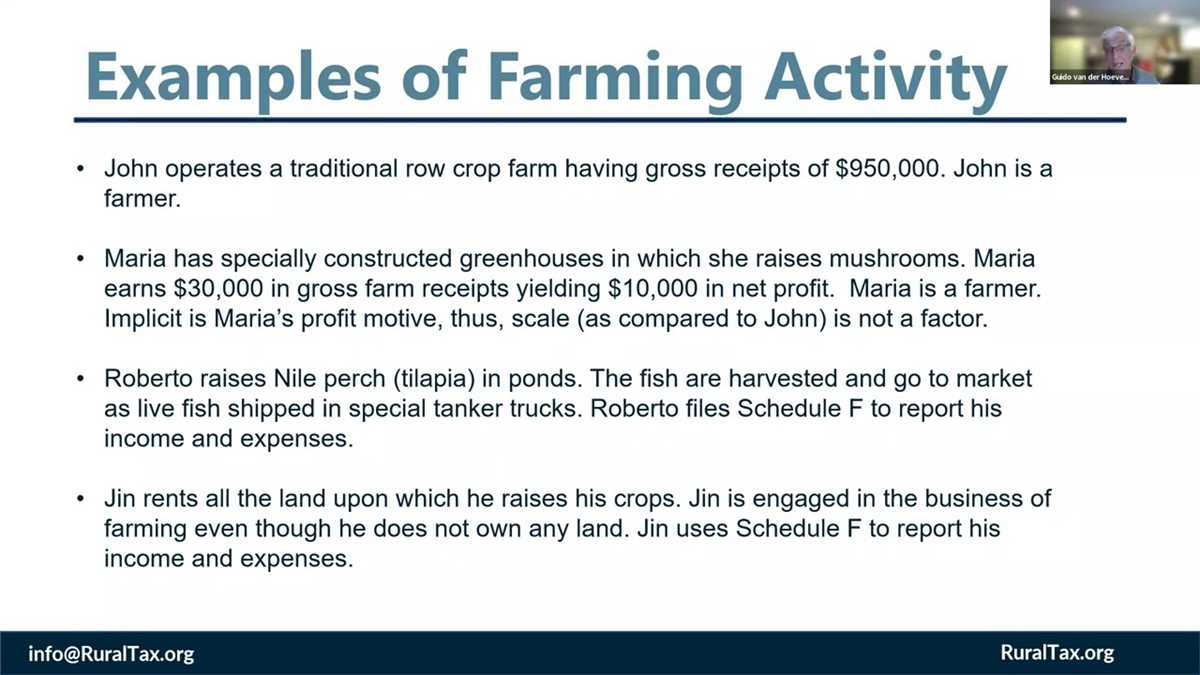 farm tax worksheet
